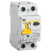 Выключатель автоматический дифференциального тока 2п (1P+N) B 25А 10мА тип A 6кА АВДТ-32 IEK