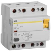 Выключатель дифференциального тока (УЗО) 4п 80А 300мА тип AC ВД1-63 IEK MDV10-4-080-300