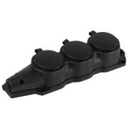 Колодка ЭРА KX-3e-B-IP44 каучуковая с заземлением 3 розетки 16A IP44 черн. Эра Б0068453